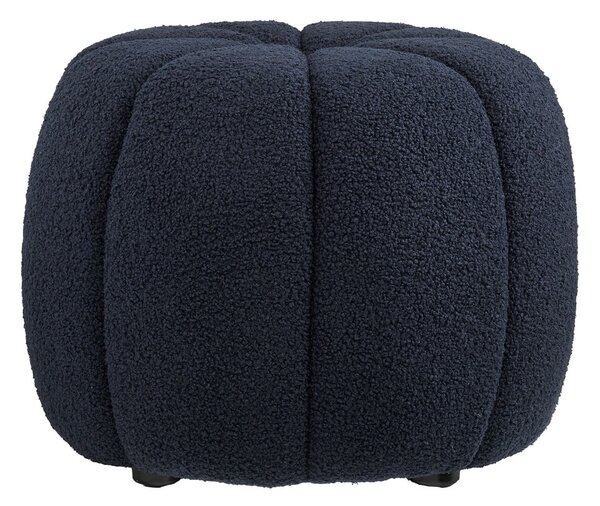Temno moder tabure iz tkanine bouclé Paisley – House Nordic