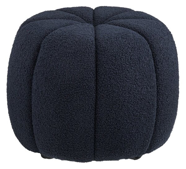 Temno moder tabure iz tkanine bouclé Paisley – House Nordic