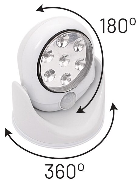 Svetilka s senzorjem gibanja 7 LED vrtljiva - XLTOOLS