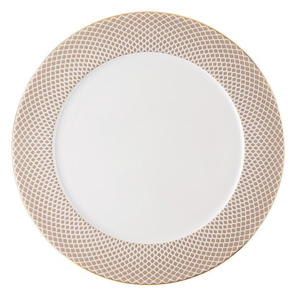 PLITVI KROŽNIK Francis Carreau Beige porcelan