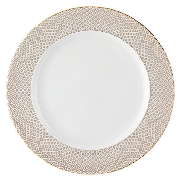 PLITVI KROŽNIK Francis Carreau Beige porcelan