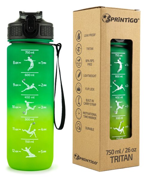 Športna steklenica za vodo 750 ml z nogometnim motivom - Rojstni dan