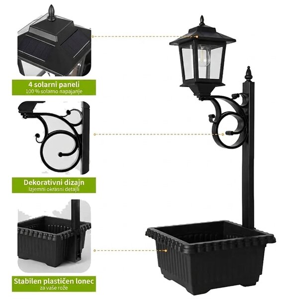 Bloomlamp™ Cvetlični Lonec S Solarno Svetilko
