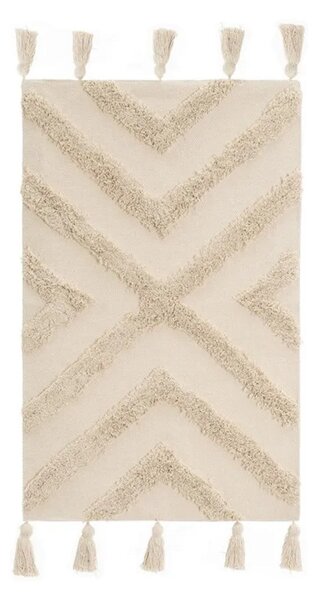 Kremno bela pralna bombažna preproga 50x80 cm – Casa Selección