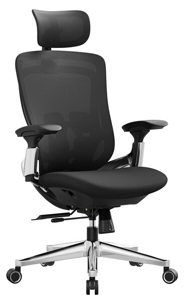 Ergonomska stolica, nastavljiva, nagibna pisarniška stolica, črna