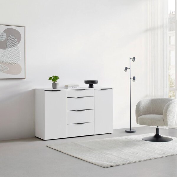 Premium Living Komoda Level 36 Black A, Bela