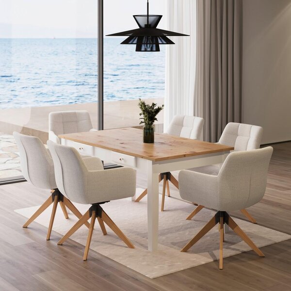 Bessagi Home Jedilna Miza Camden, Bela, Barve Bora, 160x90