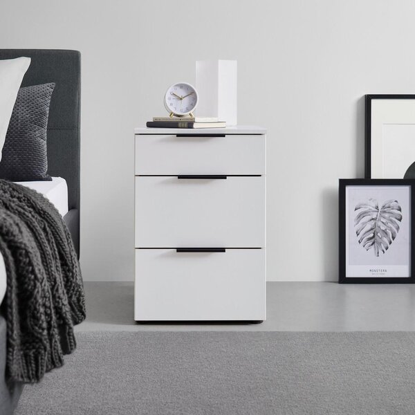 Premium Living Nočna Omarica Level 36 Black A, Bela