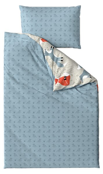Bombažna posteljnina Renforcé FOXIVA siva Dimenzije posteljnine: 70 x 90 cm | 140 x 200 cm
