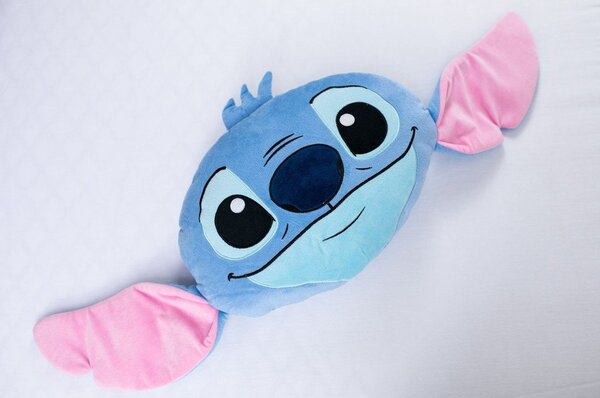 Otroška blazina iz flisa 41x32 cm Lilo and Stitch "Blue" – Jerry Fabrics