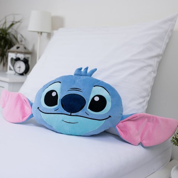 Otroška blazina iz flisa 41x32 cm Lilo and Stitch "Blue" – Jerry Fabrics