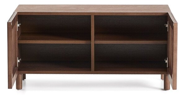 Temno rjava omarica za čevlje v jesenovem dekorju 98x50x43 cm Beyla – Kave Home