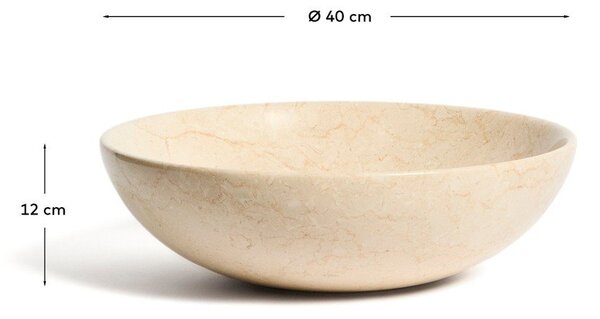 Bež kamnit okrogel umivalnik ø 40 cm Darnen – Kave Home