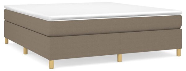 VidaXL Box spring postelja z vzmetnico taupe 160x200 cm blago