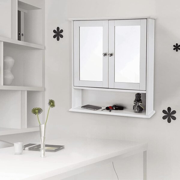 Kopalniška omarica LEHAC 56x13x58 cm bela