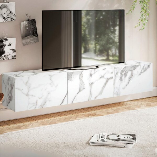 MID.YOU Nizka Omarica Marble, Bela