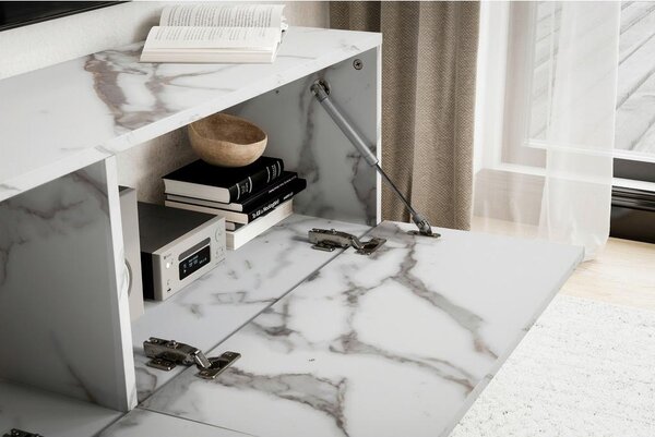 MID.YOU Nizka Omarica Marble, Bela