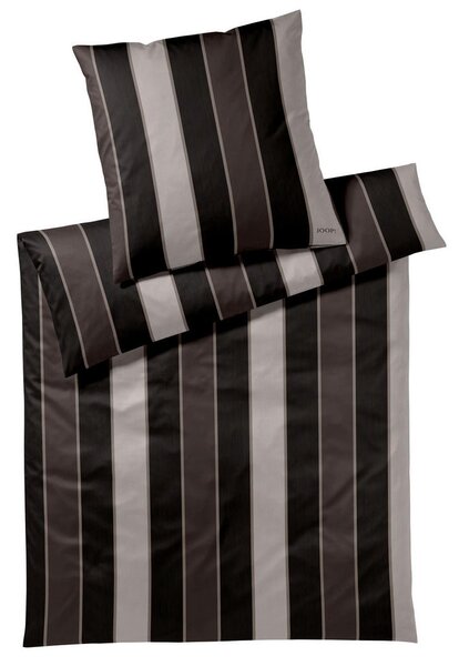 POSTELJNINA STRIPES 140/200 cm mako saten črna