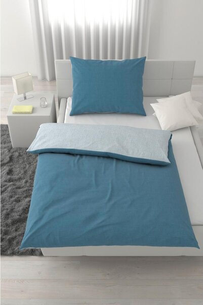 Mömax Posteljnina Chambray Stripes, Bela, Modra, 60/80, 140/200