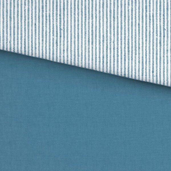 Mömax Posteljnina Chambray Stripes, Bela, Modra, 60/80, 140/200