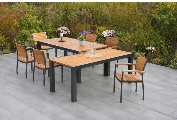 Gardenson Vrtna Garnitura Santorin, 9-Delno, Aluminij, Masivno
