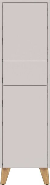 Kremno bela visoka kopalniška omarica v mat dekorju 33x123 cm Arnea – Germania