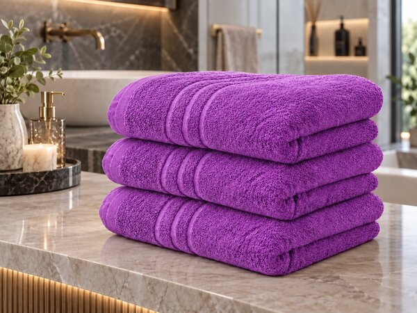 Brisača Comfort 70 x 140 cm vijolična, 100% bombaž