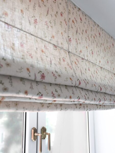Rimska zavesa šir. 110 cm Heavy Linen Wild Flowers