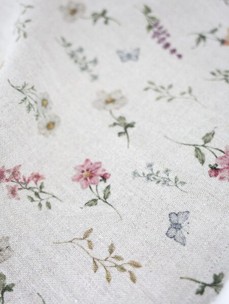 Rimska zavesa šir. 110 cm Heavy Linen Wild Flowers