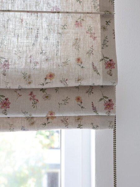 Rimska zavesa šir. 110 cm Heavy Linen Wild Flowers