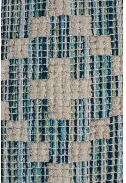 Bež-moder bombažen tekač Flair Rugs Leela, 60 x 200 cm