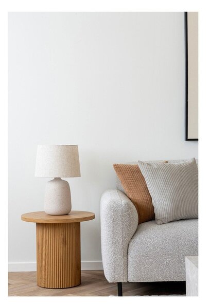 Kremno bela namizna svetilka s tekstilnim senčilom (višina 47 cm) Croft – House Nordic