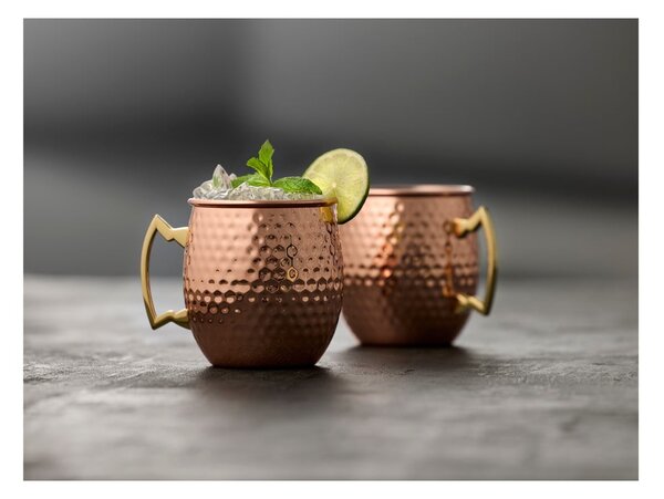 Bakrene skodelice iz jekla v kompletu 2 ks 400 ml Moscow Mule – Lyngby Glas
