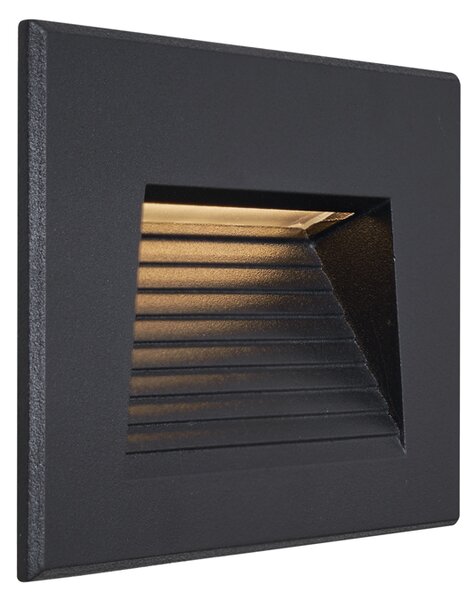 Moderna vgradna stenska svetilka črna 11,5 cm vklj. LED IP65 - Trem