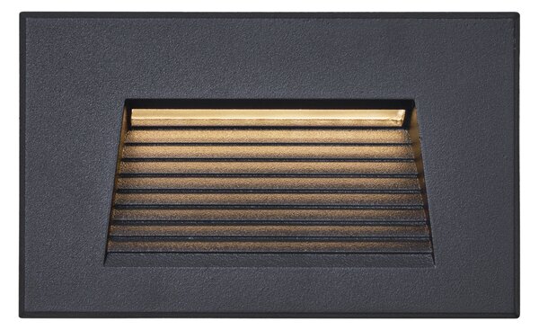 Moderna vgradna stenska svetilka črna 11,5 cm vklj. LED IP65 - Trem