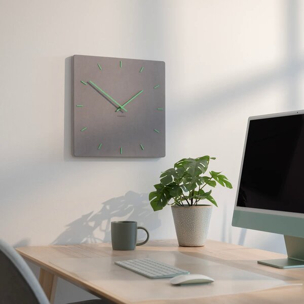 Stenska ura Luxhora Pura Square Light Grey 11 barv