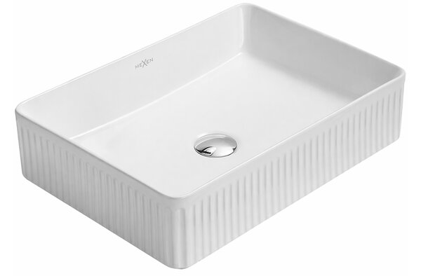 Mexen Grovo rebrasto umivalnik nad pultom 50 x 34 cm, bel - 22305000