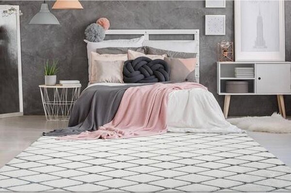 PREPROGA Z VISOKIM FLOROM 80/150 cm antracit, bela