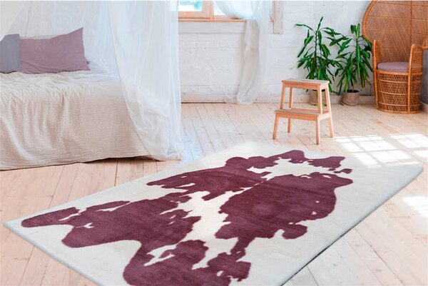 PREPROGA Z VISOKIM FLOROM Rabbit Animal Lilac / Weiß 160/230 cm taftano lila, bela
