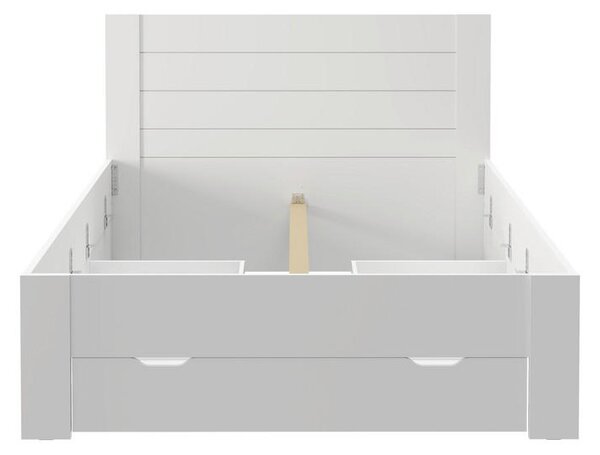 POSTELJA 160 cm x 200 cm , leseni material bela