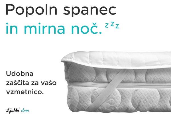 Nepropustna zaščita vzmetnice PREŠITA 80 x 200 cm