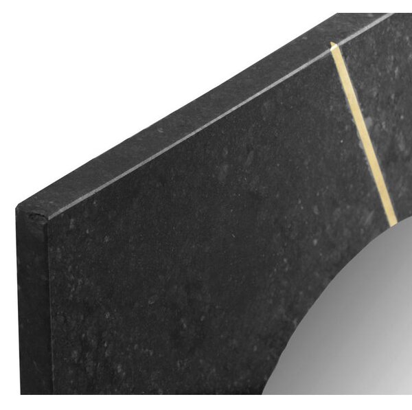 STENSKO OGLEDALO, 41/41/2 cm steklo, kamen, leseni material