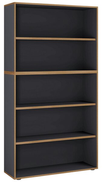 PISARNIŠKI REGAL 100/183/33 cm antracit, medeni hrast