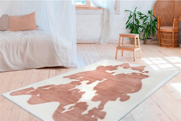PREPROGA Z VISOKIM FLOROM Rabbit Animal Taupe / Weiß 120/160 cm taftano bela, rjavosiva