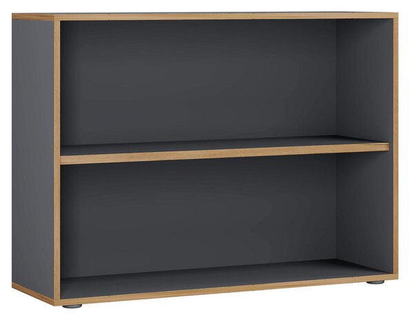PISARNIŠKI REGAL 100/74/33 cm antracit, medeni hrast