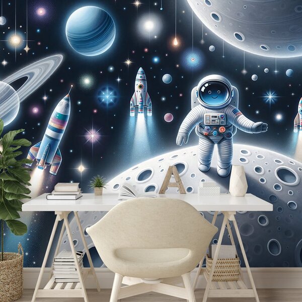 Tapeta otroški vesolje z astronavti