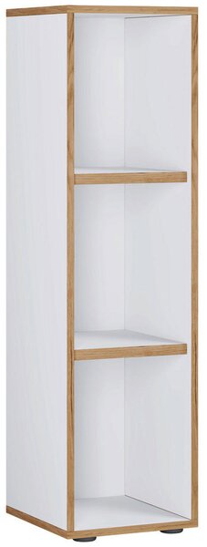 PISARNIŠKI REGAL 30/110/33 cm bela, medeni hrast