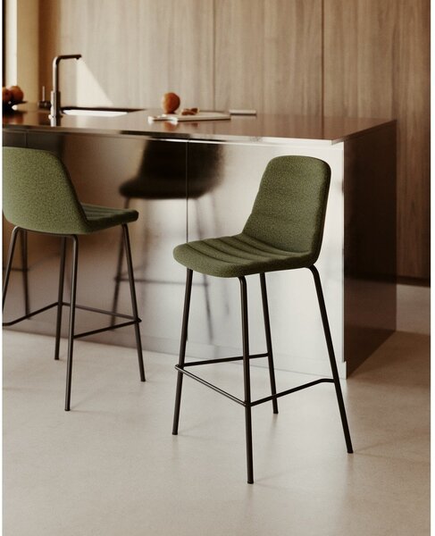 Temno zeleni barski stoli v kompletu 2 ks 92,5 cm Zunilda – Kave Home