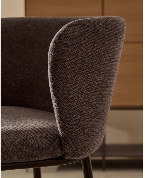 Temno siv barski stol (višina sedeža 65 cm) Ciselia – Kave Home