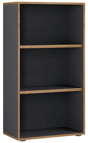 PISARNIŠKI REGAL 60/110/33 cm antracit, medeni hrast